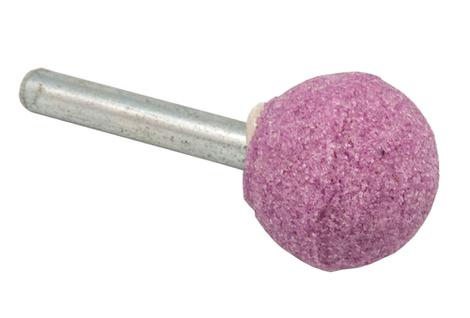 Шарошка абразивная ПРАКТИКА оксид алюминия, шарообразная 25 мм, хвост 6 мм, блистер (641-138)