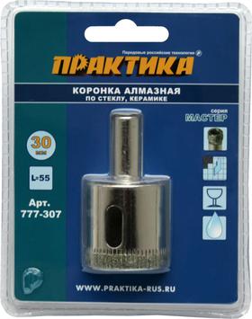 Коронка алмазная ПРАКТИКА  "Мастер" по стеклу и керамике  30 мм (1шт) блистер (777-307)