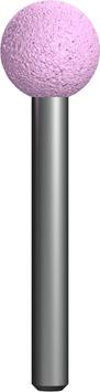 Шарошка абразивная ПРАКТИКА оксид алюминия, шарообразная 16 мм, хвост 6 мм, блистер