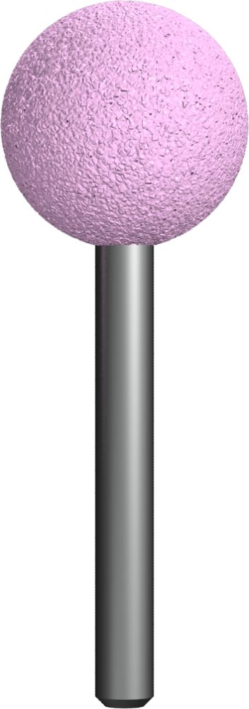 Шарошка абразивная ПРАКТИКА оксид алюминия, шарообразная 25 мм, хвост 6 мм, блистер
