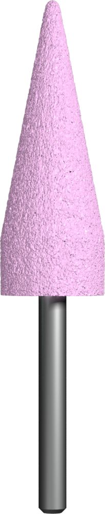 Шарошка абразивная ПРАКТИКА оксид алюминия, коническая 20х63 мм, хвост 6 мм, блистер