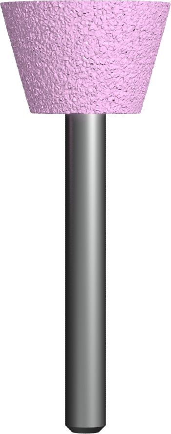 Шарошка абразивная ПРАКТИКА оксид алюминия, трапециевидная 25х16 мм, хвост 6 мм, блистер