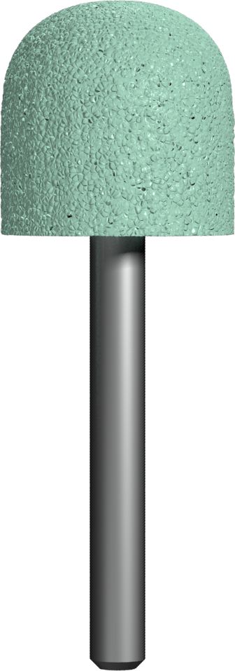 Шарошка абразивная ПРАКТИКА карбид кремния, закругленная 25х25 мм, хвост 6 мм, блистер