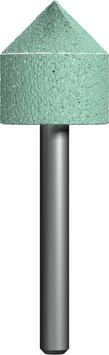 Шарошка абразивная ПРАКТИКА карбид кремния, цилиндрическая заостренная 22х50 мм, хвост 6 мм, блистер