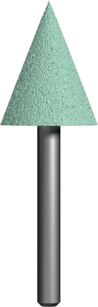 Шарошка абразивная ПРАКТИКА карбид кремния, коническая 25х32 мм, хвост 6 мм, блистер