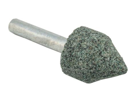 Шарошка абразивная ПРАКТИКА карбид кремния, цилиндрическая заостренная 18х22 мм, хвост 6 мм, блистер