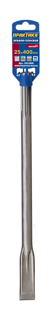 Зубило  SDS-MAX плоское ПРАКТИКА 25 х 400 мм спец заточка