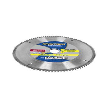 Диск пильный твердосплавный по алюминию ПРАКТИКА 255 х 30 мм, 100 зубьев (030-511)