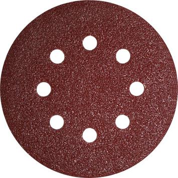 Круги шлифовальные на липкой основе ПРАКТИКА  8 отверстий,  125 мм P 40 (5шт) картонный подвес (031-488)