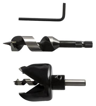 Набор для установки замков ПРАКТИКА коронка 54 х 40мм, винтовое сверло 22 мм блистер (032-614)