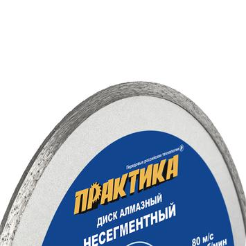 Диск алмазный несегментный ПРАКТИКА "Эксперт-керамогранит" 250 х 25,4 мм (034-311)