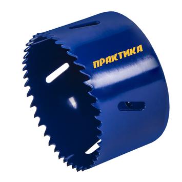 Коронка биметаллическая ПРАКТИКА  76 мм (1шт), клипса (036-049)