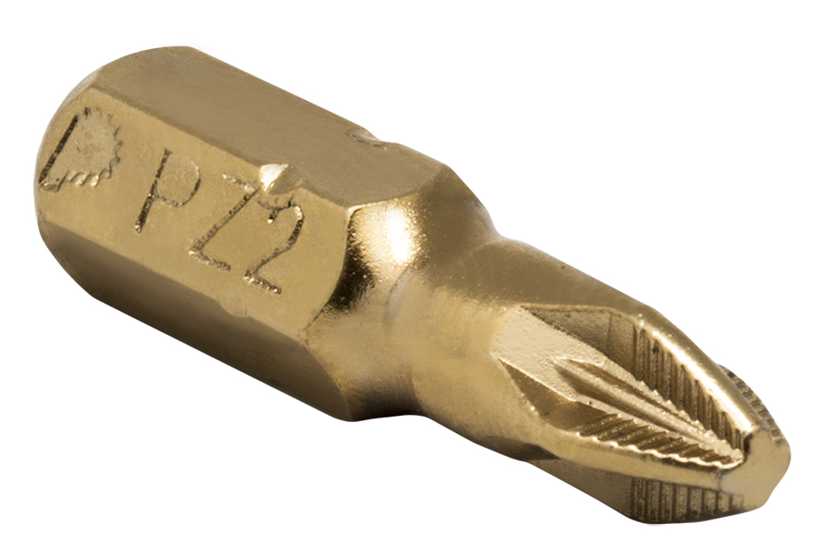 Бита отверточная ПРАКТИКА "Эксперт" PZ-2 х  25мм Tin (1шт), блистер