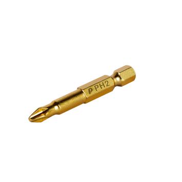 Бита отверточная ПРАКТИКА "Эксперт" PH-2 х  50мм Tin (1шт), блистер (037-077)