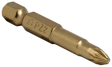 Бита отверточная ПРАКТИКА "Эксперт" PZ-2 х  50мм Tin (1 шт), блистер (037-107)