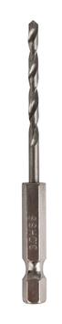 Сверло по металлу HEX 1/4" ПРАКТИКА   Р6М5 3,0 х 81 мм (1шт.) блистер (037-541)