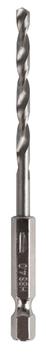 Сверло по металлу HEX 1/4" ПРАКТИКА   Р6М5 4,0 х 95 мм (1шт.) блистер (037-572)