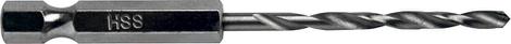 Сверло по металлу HEX 1/4" ПРАКТИКА   Р6М5 4,5 х 100 мм (1шт.) блистер (037-596)