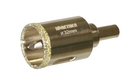 Коронка алмазная ПРАКТИКА "Профи" по керамограниту/керамике  32х70мм, пилотное сверло (1шт) блистер (917-620)