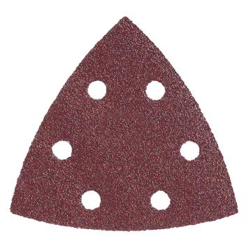 Насадка для МФИ ПРАКТИКА шлиф.листы, дельта, VELCRO, 6 отверстий 93 мм, P 80, 10 шт. (240-447)