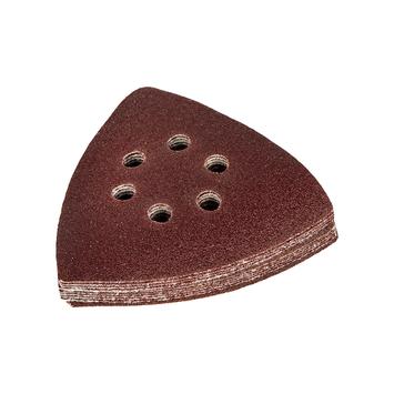 Насадка для МФИ ПРАКТИКА шлиф.листы, дельта, VELCRO, 6 отверстий 93 мм, P 80, 10 шт. (240-447)