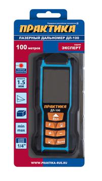 Дальномер лазерный ПРАКТИКА  ДЛ-100 дальность 0,05 - 100 м, точность 1,5 мм (243-882)