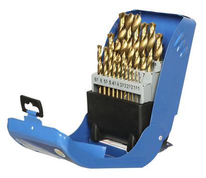 Набор сверл по металлу ПРАКТИКА "Мастер", 25 шт, 1 - 13 мм в металлической кассете (911-963)