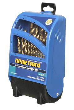 Набор сверл по металлу ПРАКТИКА "Мастер", 25 шт, 1 - 13 мм в металлической кассете (911-963)