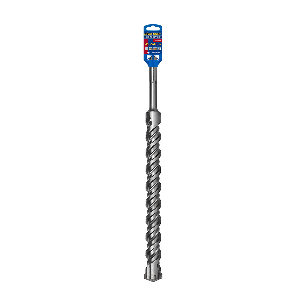 Бур SDS-MAX ПРАКТИКА  45 х  400/540 мм, КВАДРО, серия Эксперт, по бетону (648-052)