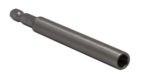 Удлинитель ПРАКТИКА магнитный держатель 100мм для бит 1/4"  цельнотянутый, (1шт), блистер (773-071)