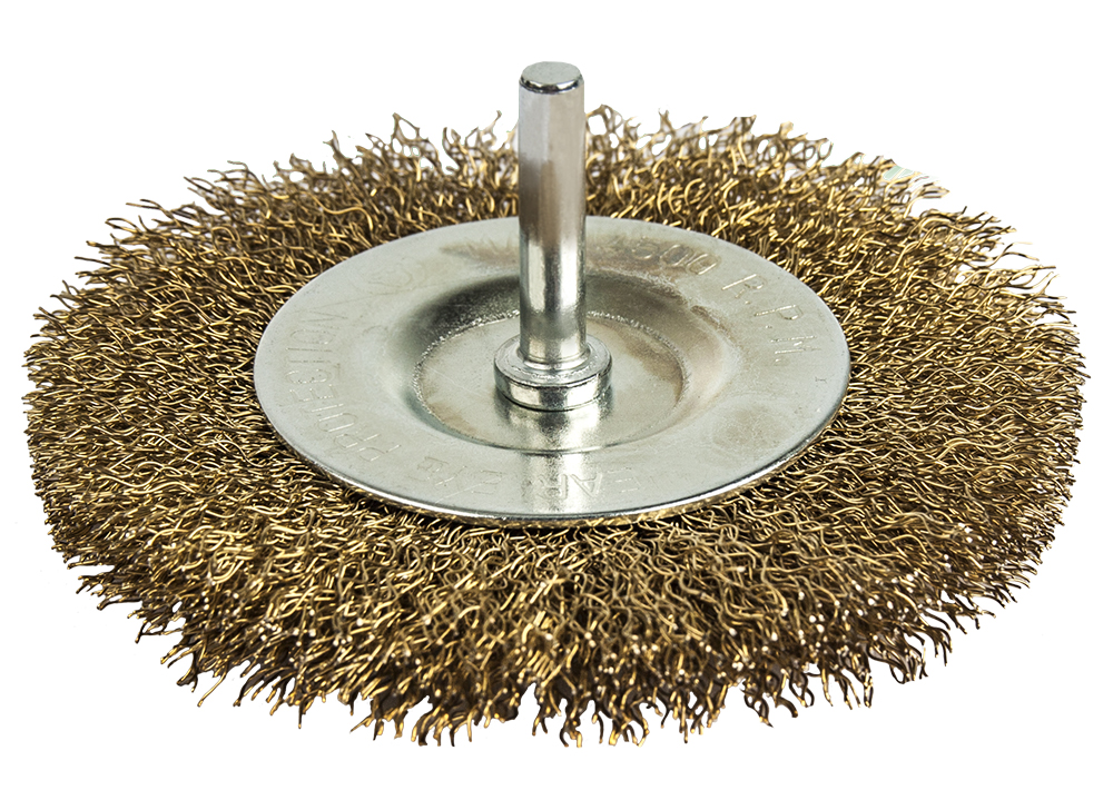 Кордщетка для дрели радиальная мягкая ПРАКТИКА 100 мм, хвост 6 мм (773-408)