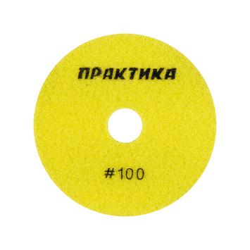 Круг алмазный гибкий шлифовальный ПРАКТИКА 100 мм  для сухого шлифования,  P 100