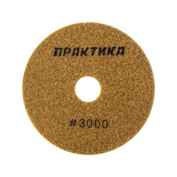 Круг алмазный гибкий шлифовальный ПРАКТИКА 100 мм  для сухого шлифования,  P3000