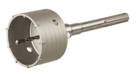 Коронка твердосплавная ПРАКТИКА SDS-Max ударная  90 мм (1шт.) клипса (034-700)