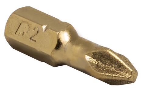 Бита отверточная ПРАКТИКА "Эксперт-Алмаз" PH-2 х 25мм Tin (1шт), блистер (776-645)